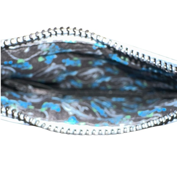 Loungefly The Witcher Gray and Blue Floral Coin Purse - Picture 2 of 3